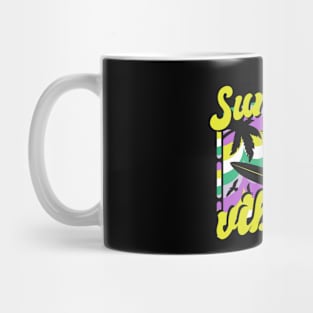 Summer Vibes Retro Vintage Holiday Art Mug